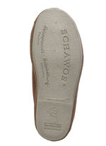 Stiefelette aus Veloursmaterial mit Klettverschluss BRAUN