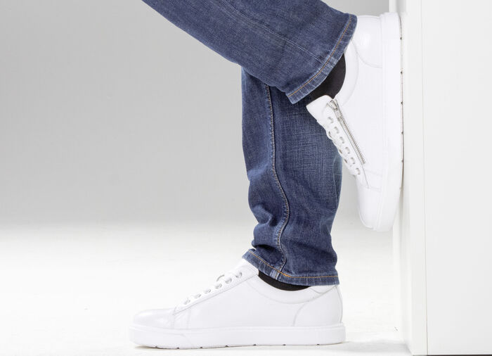 GINO GALANTE, klassische Herren-Sneaker, mit herausnehmbarem Fußbett WEISS