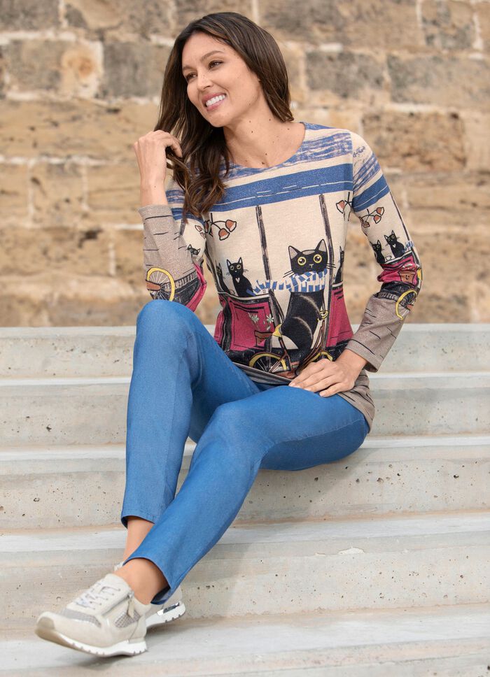 Shirt mit "Katzenmotiv" 