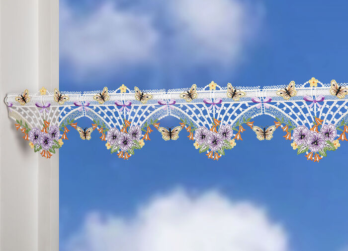 Stangendeko mit hübschen Stiefmütterchenmotiven 