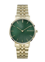 Dugena-Quartz-Damenuhr mit Edelstahlbandgehäuse 