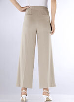 Knöchellange Hose mit weitem Bein  BEIGE