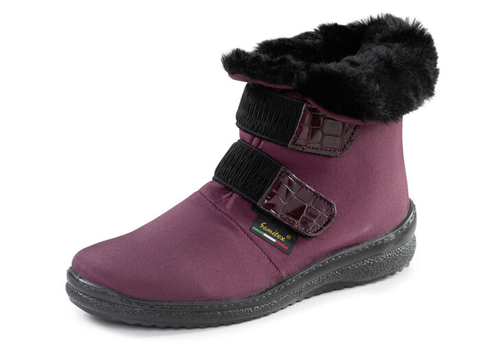 ELENA EDEN Stiefelette aus weichem Textilmaterial BORDEAUX