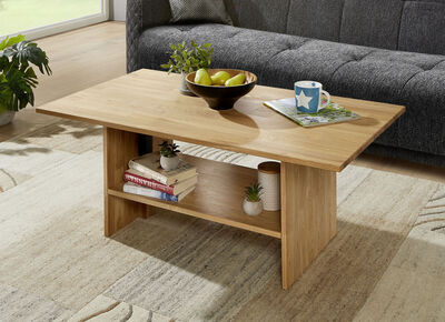 Couchtisch aus massivem, geöltem Eichenholz 