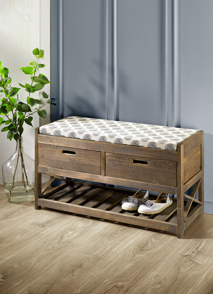 Sitzbank aus massivem Holz 