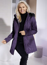 Jacke mit Längssteppung seitlich 