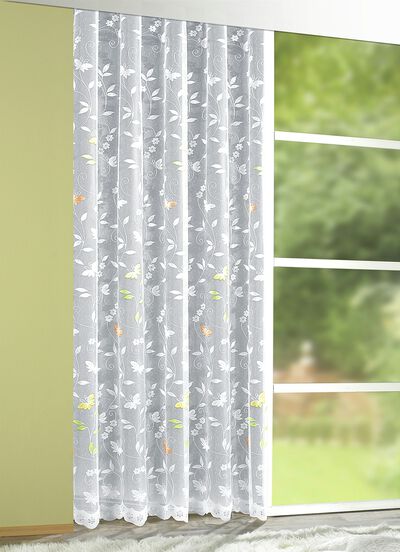 Store mit Blumengirlande 