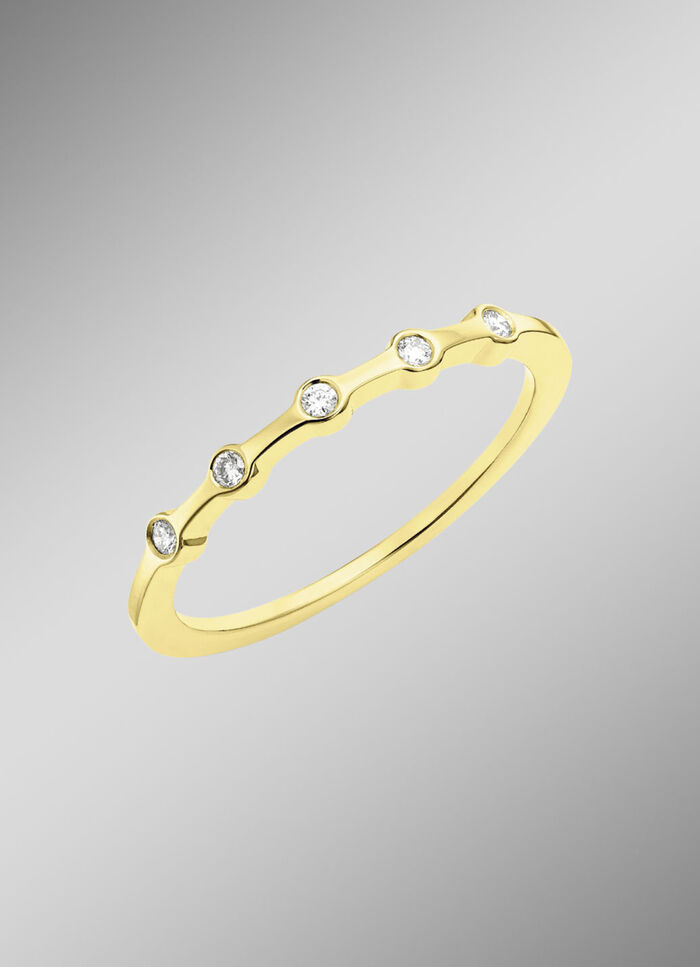Luxuriöser Damenring aus Gold mit Brillanten 
