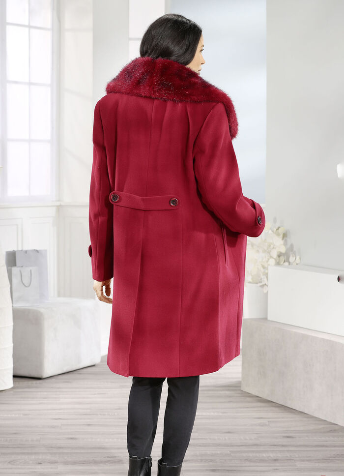 Mantel mit Taillenriegel im Rückteil 