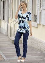 Shirtjacke mit Allover-Dessin 