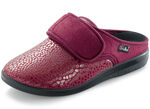 Pantoffel aus Elastik und Veloursmaterial BORDEAUX