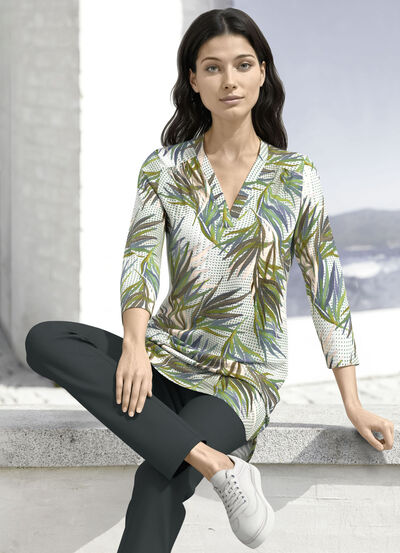 Shirt-Tunika mit Viskose 