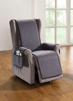 Wende-Schoner mit Bandeinfassung GRAU