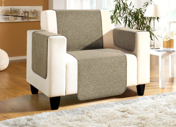 Sessel-,Couch- und Armlehnenschoner mit Bandeinfassung NUSS