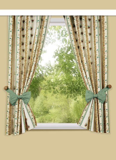 Einzelschal in Leinen-Optik mit Universalschienenband 