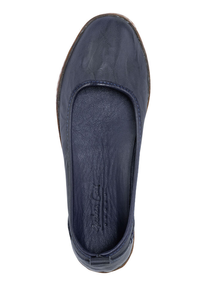 Andrea Conti, klassische Damen-Slipper, mit herausnehmbarem Fußbett MARINE