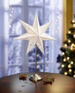 Tischleuchte Stern aus Papier WEISS