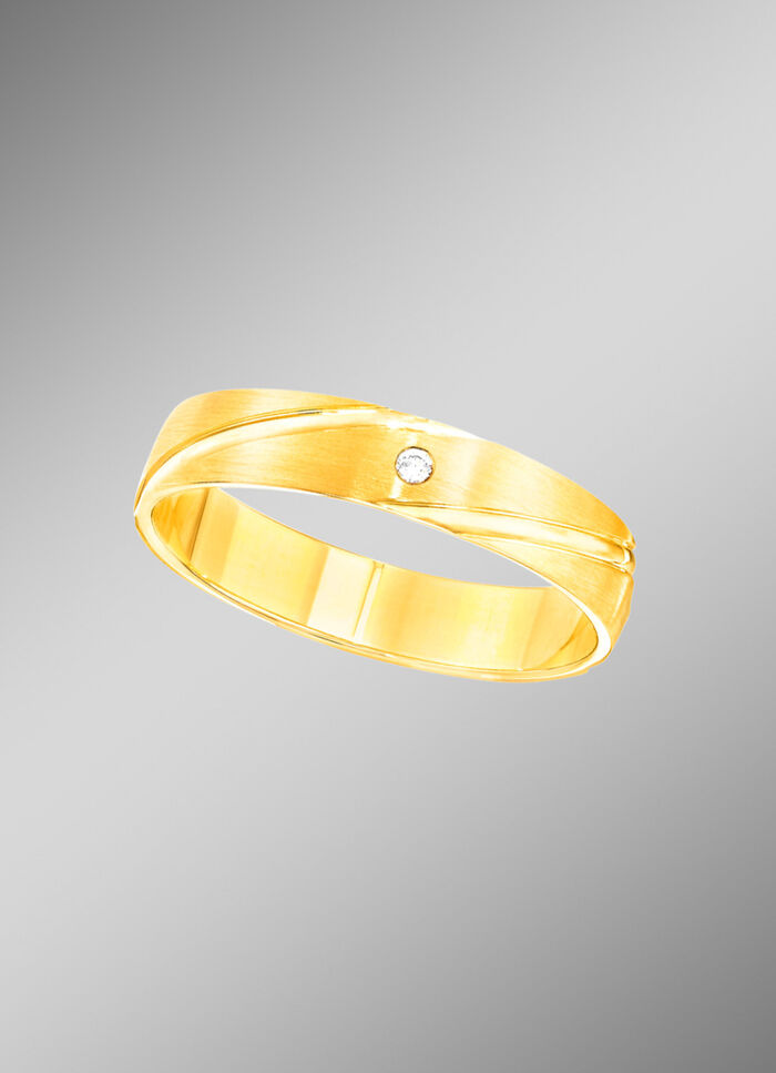 Stilvoll satiniertere Trauringe 