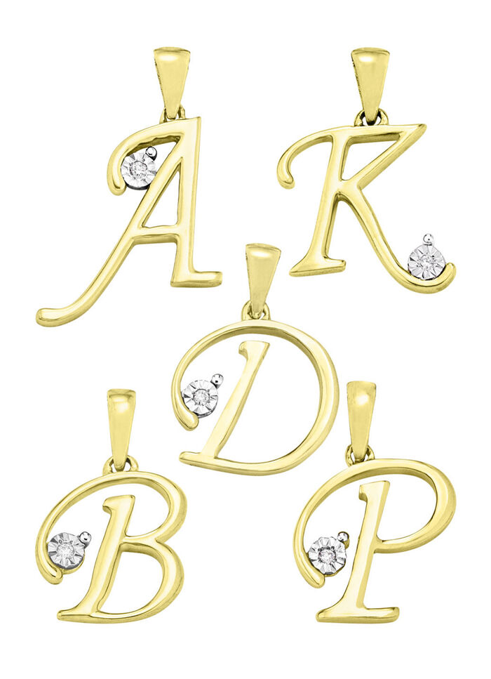 Buchstabenanhänger mit Brillant 