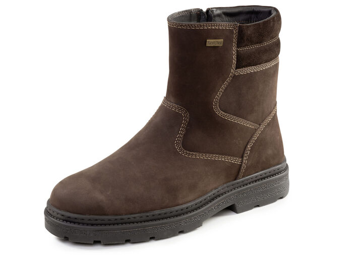 GINO GALANTE, gefütterte Herren-Stiefel, Winterschuhe, mit Lammfell BRAUN