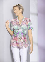 Shirt-Tunika mit Schlingenknopfverschluss 