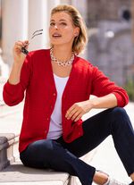 Strickjacke mit Zöpfchendessin ROT