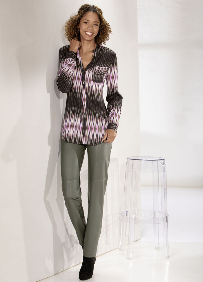 Bluse mit Inkjet-Druck 