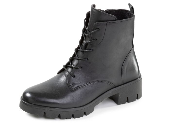 ELENA EDEN, bequeme Damen-Stiefeletten, Winterschuhe, Weite H, mit herausnehmbarem Fu&szlig;bett SCHWARZ