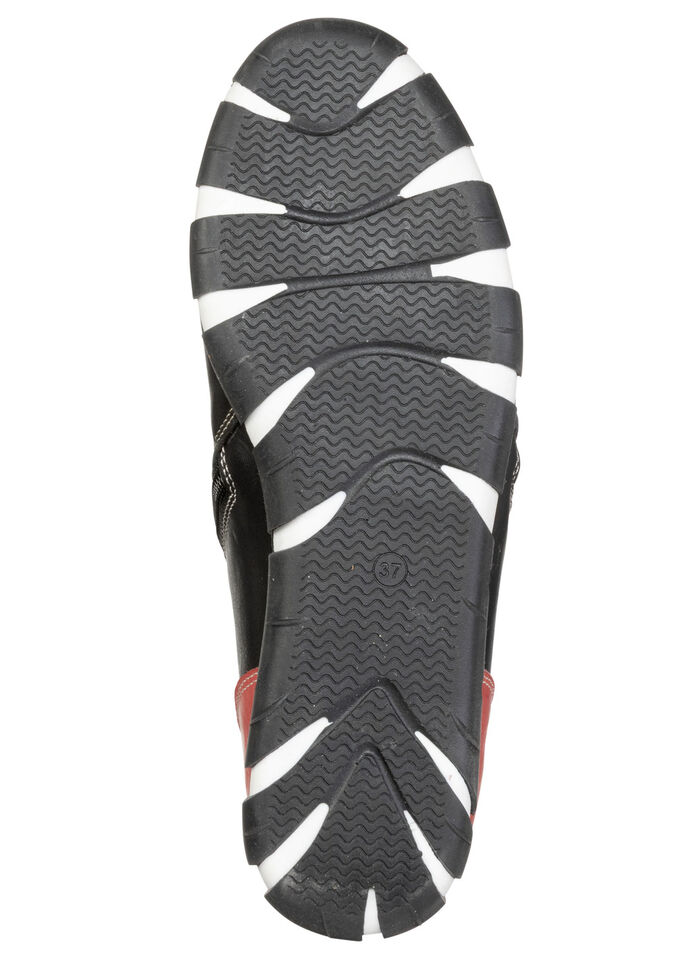 Gemini, trendige Damen-Boots, Weite G, mit herausnehmbarem Fußbett SCHWARZ-ROT