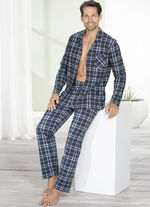 Schlafanzug mit durchgeknöpftem Oberteil 