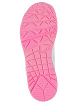 SKECHERS Schnür-Sneaker mit niedlichen Herzchen bedruckt WEISS-PINK