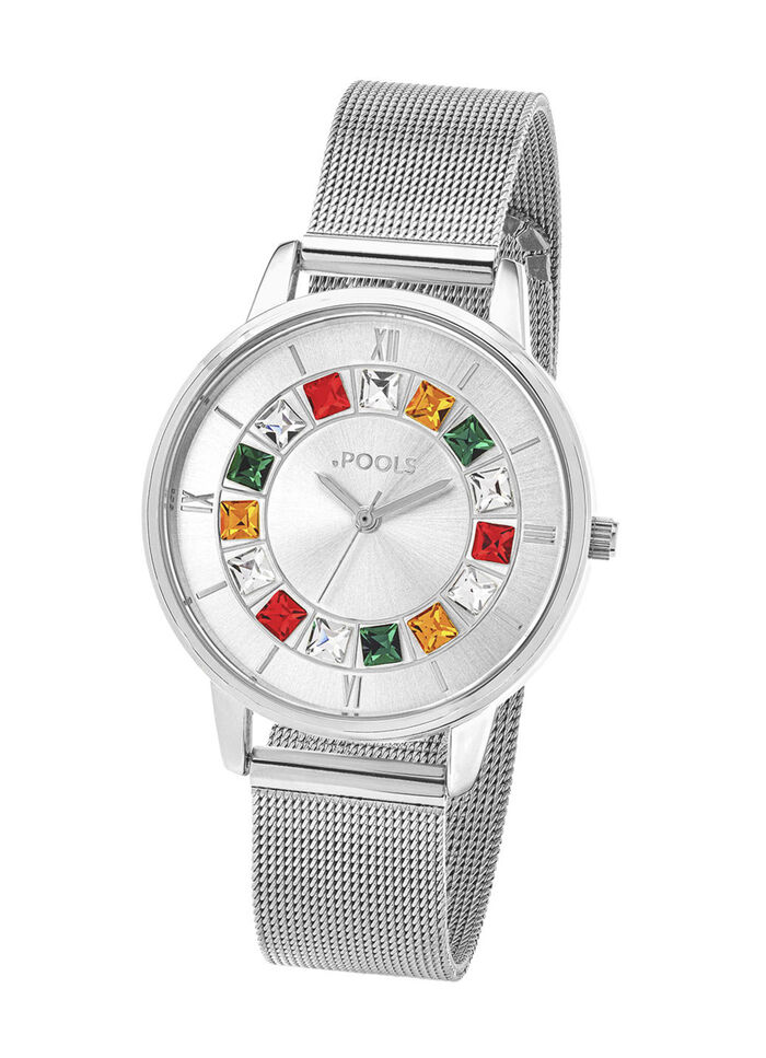 Schöne Quartz-Damenuhr POOLS 2240 