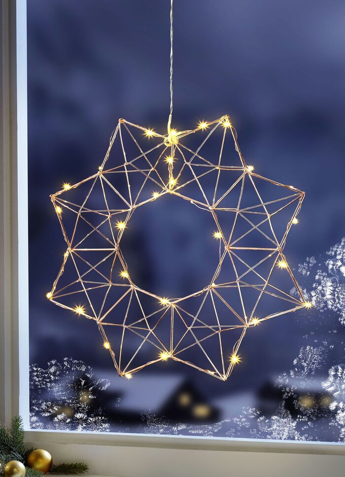 LED-Stern aus Edelstahl KUPFER