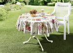 Wachstuch-Tischserie mit Blumen-Motiven 