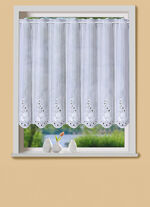 Bestickter Kurzstore mit gebogtem Abschluss 