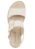 ELENA EDEN Sandalette aus feinem Nubukleder ECRU