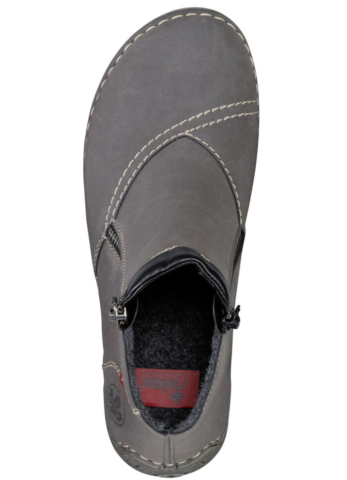 Rieker Bootie aus schattiertem Synthetikmaterial GRAU-SCHWARZ