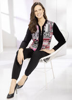 Blusenjacke mit Reißverschlussleiste 