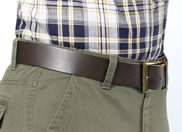 Eleganter Herren-Gürtel, 4 cm breit DUNKELBRAUN