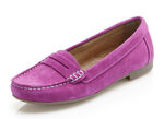 Mokassin-Slipper mit Lederfutter PINK