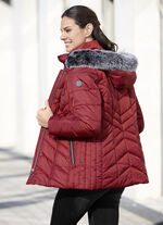 Jacke mit abnehmbarem Kunstpelz-Besatz 