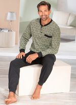 Comte Schlafanzug mit Knopfleiste und B&uuml;ndchen 