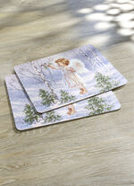 Platz-Set mit Winterengel-Motiv 2-teilig 