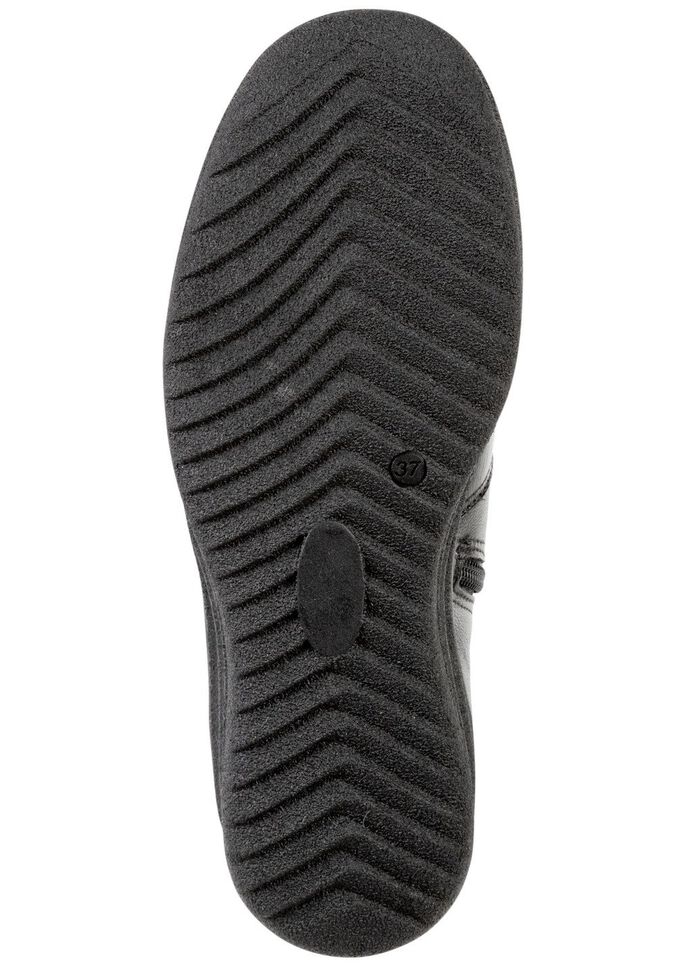 ELENA EDEN, gef&uuml;tterte Damen-Stiefeletten, Winterschuhe, Weite H, mit Lammfell SCHWARZ