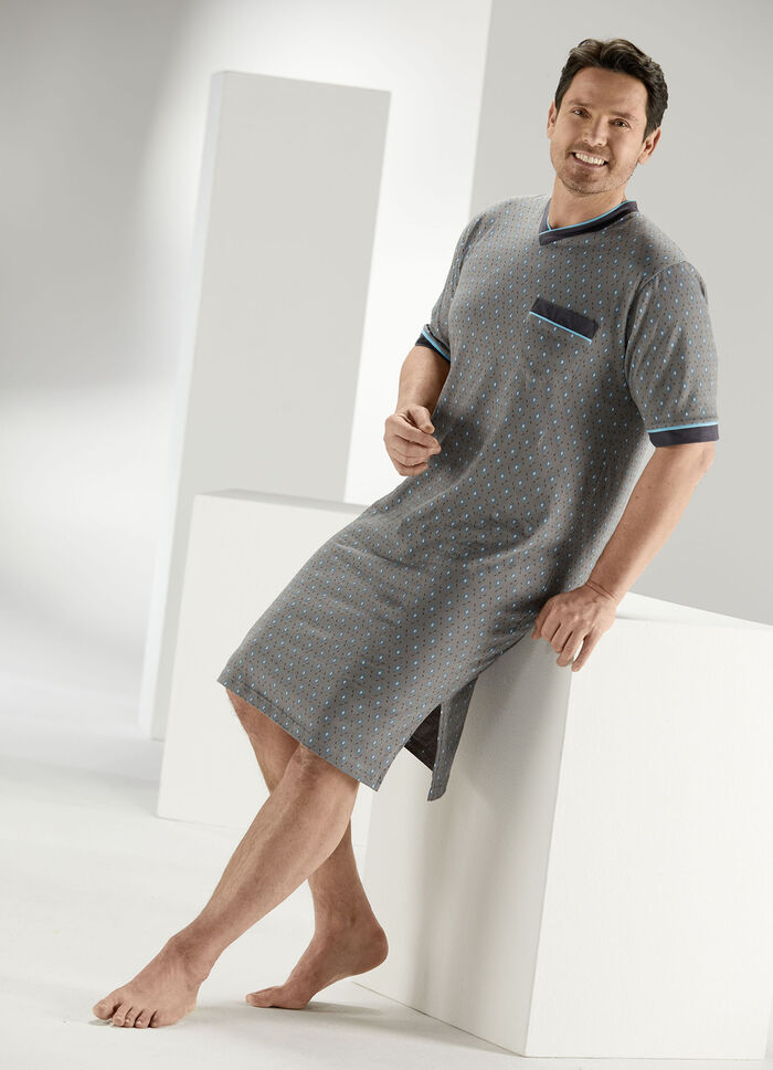 Zweierpack Nachthemden mit V-Ausschnitt und Seitenschlitz 