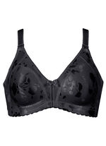 Naturana Minimizer-BH mit dezent gl&auml;nzendem Floraldruck SCHWARZ