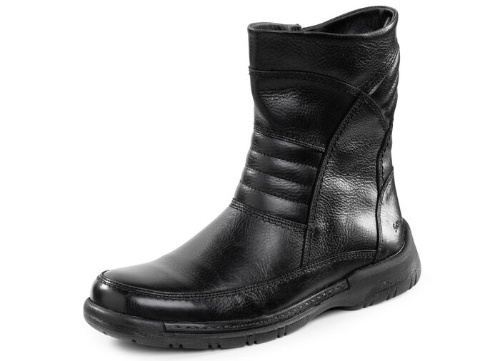 GINO GALANTE, gefütterte Herren-Stiefel, Winterschuhe, mit Lammfell SCHWARZ