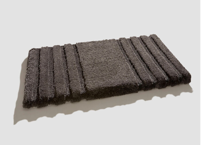 Flusenfreie Badgarnitur mit rutschhemmender Rückseite ANTHRAZIT