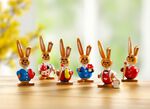 Hasen aus Holz, 6er-Set 