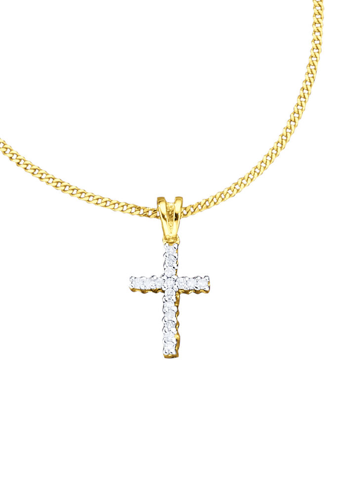 Kreuz-Anhänger mit Panzerkette 